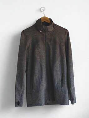 Lululemon Athletica Charcoal Grey Zip Jacket Size 12